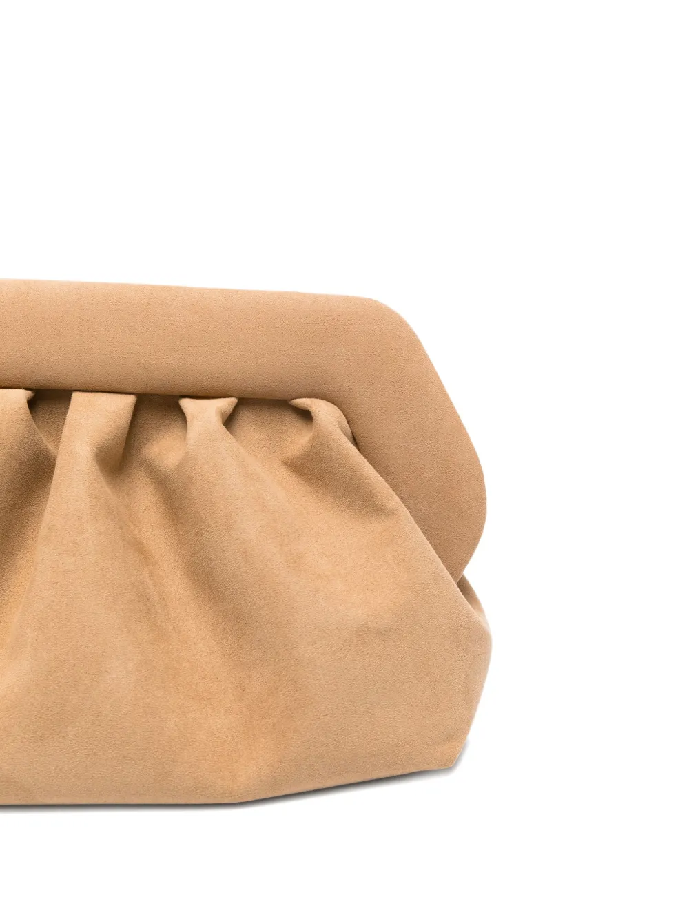 Themoirè Faux-suede Clutch Bag In Neutral