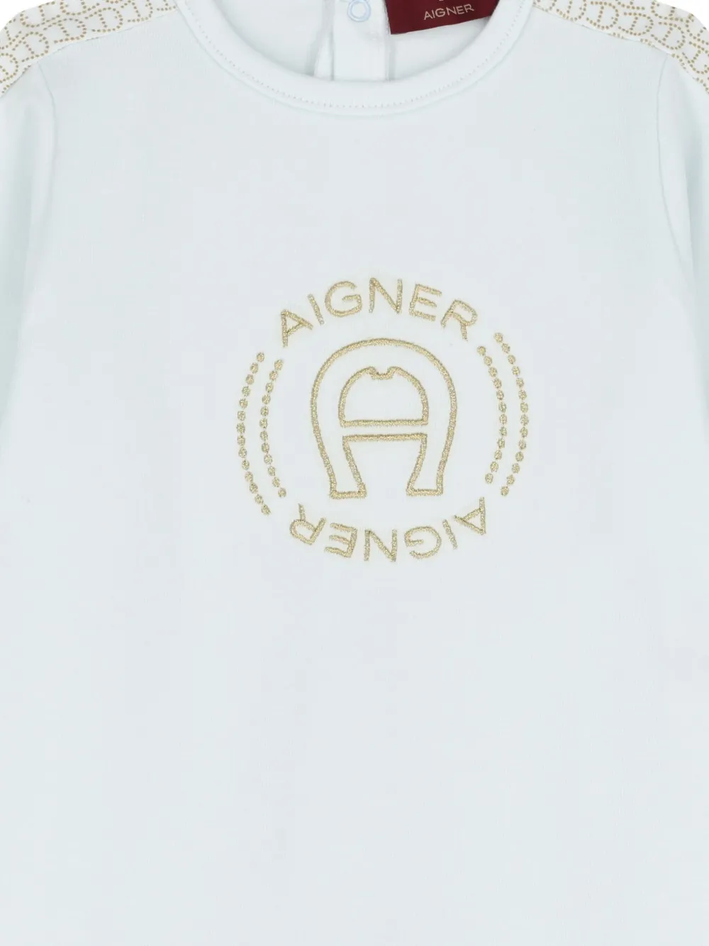 Aigner Embroidered-logo Babygrow In White