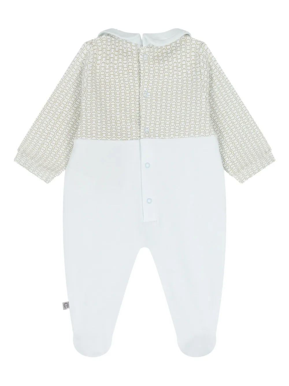 Aigner Kids Romper met Peter Pan-kraag en logopatroon - Blauw