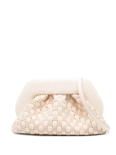 Themoirè woven clutch bag
