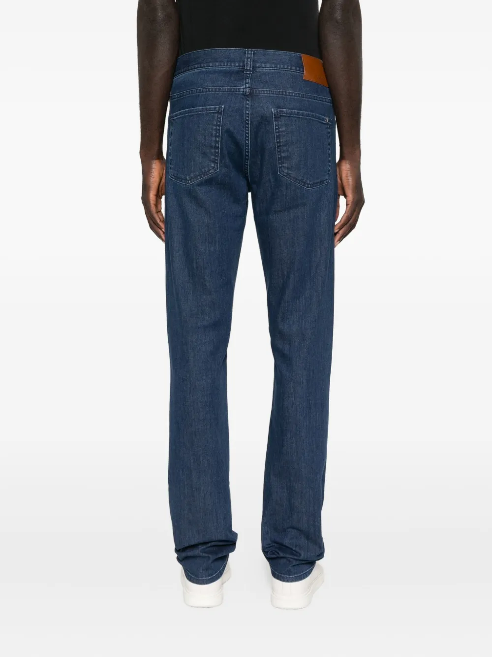 Canali Jeans met vijf zakken Blauw