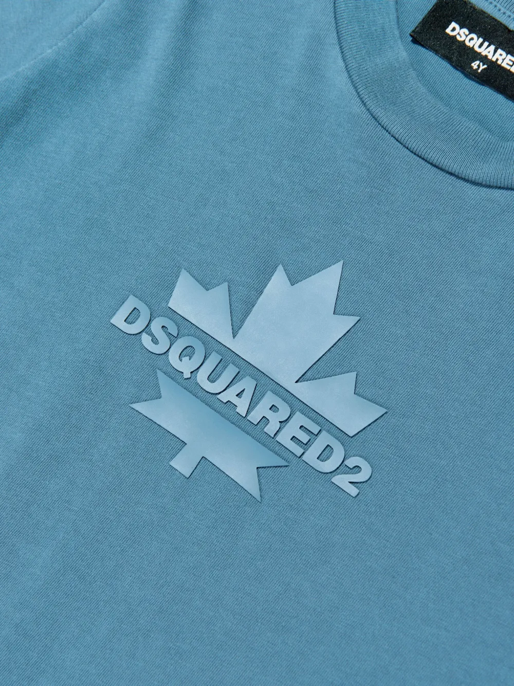 Dsquared2 Embossed Graphic T-shirt In Blue