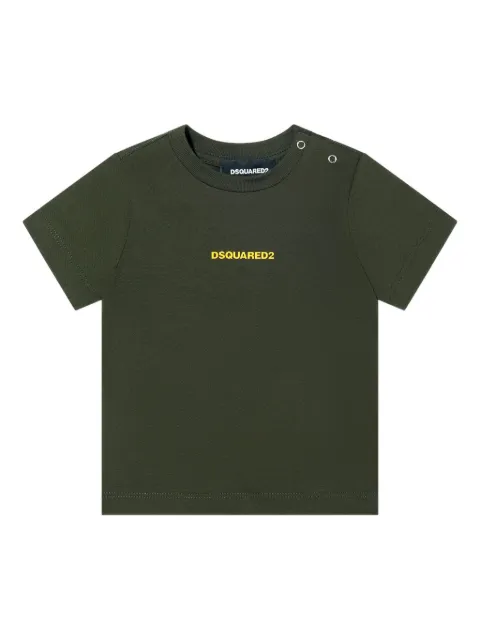 DSQUARED2 KIDS logo snap-button T-shirt