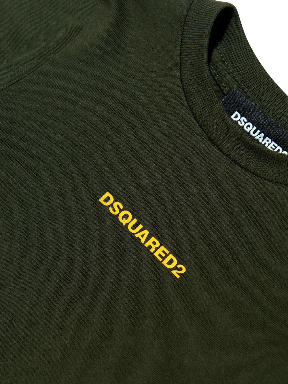 Dsquared2 Logo Snap-button T-shirt In Green