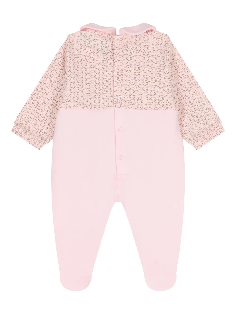 Aigner Kids Romper met Peter Pan-kraag en logopatroon - Roze