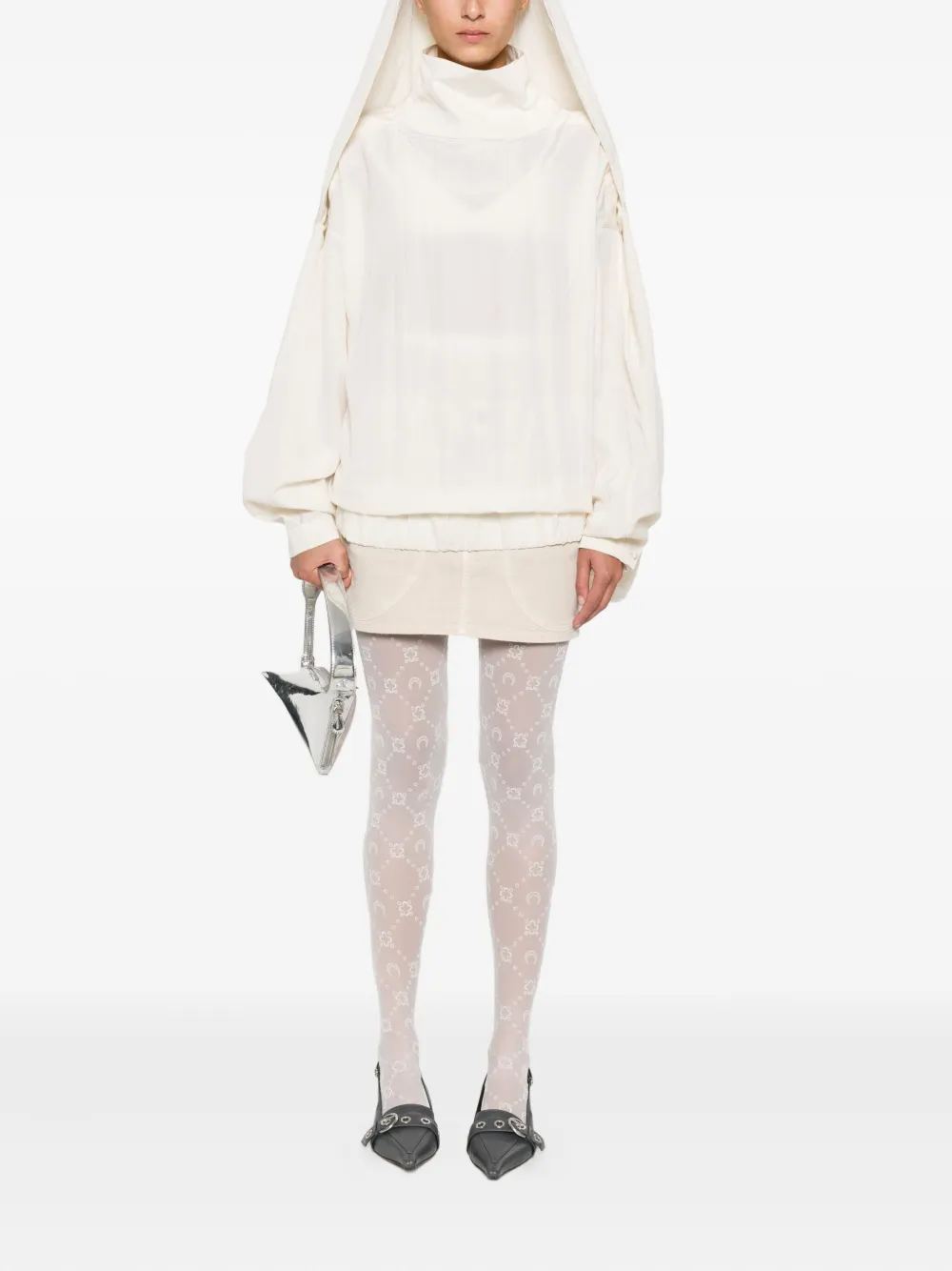 Jean Paul Gaultier Top met hoge hals - Beige