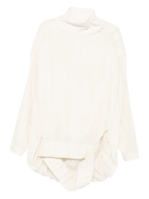 Jean Paul Gaultier high-neck pleated top