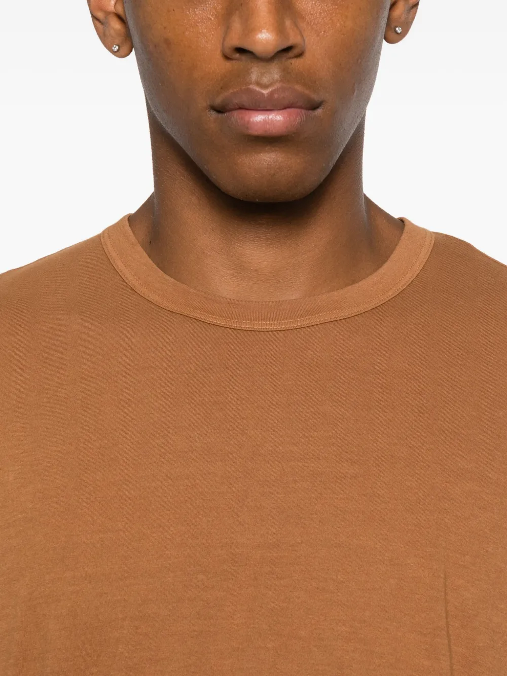 James Perse Crew Neck Short-sleeve T-shirt In Brown