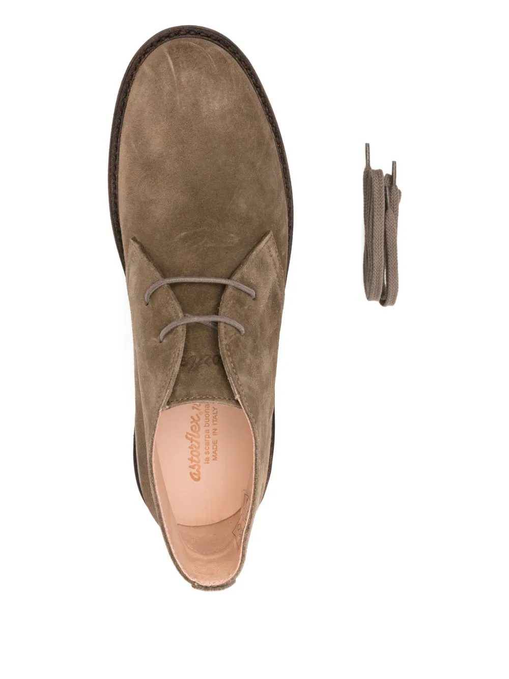 Astorflex Suede Lace-up Boots In Brown