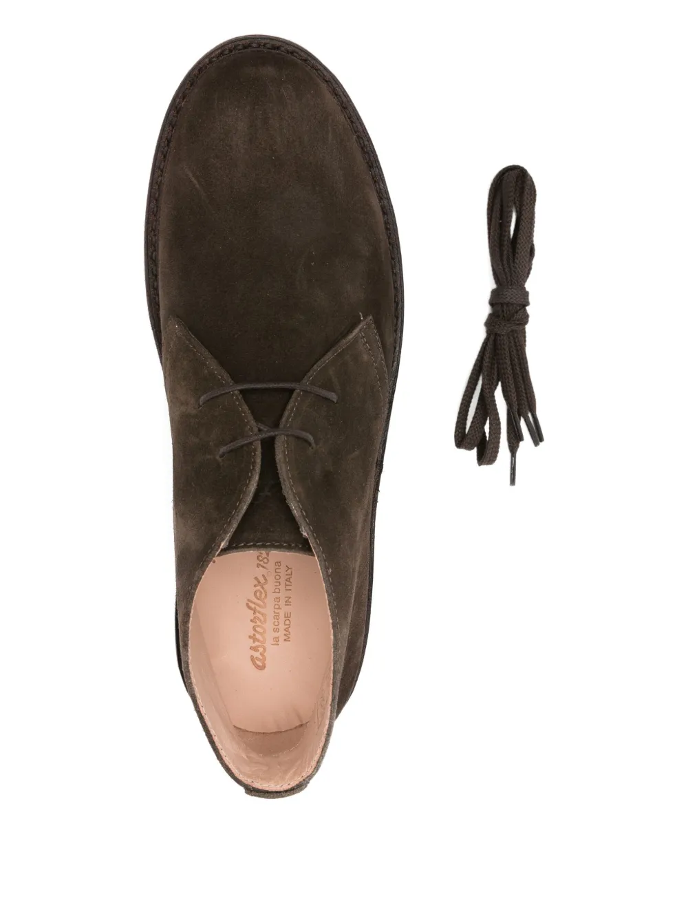Astorflex Suede Lace-up Boots In Brown