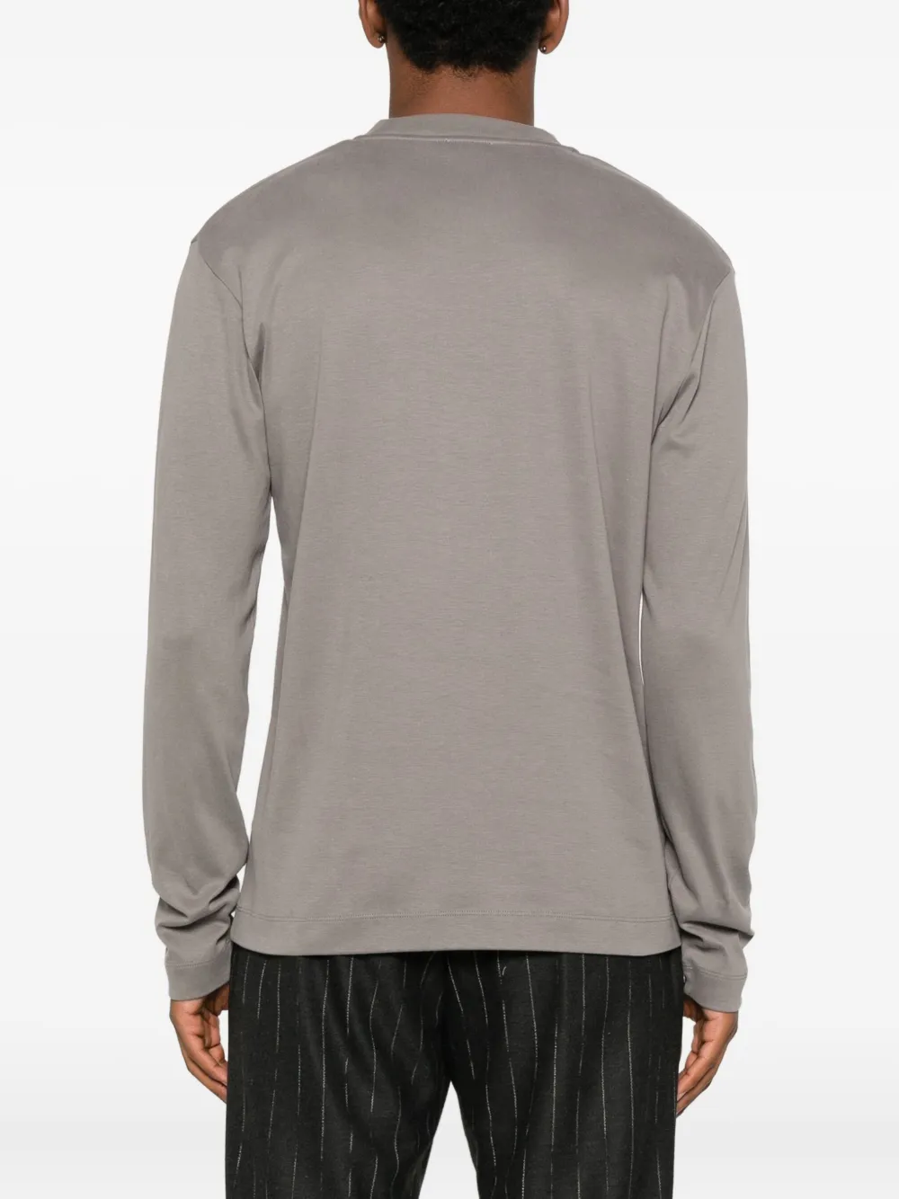 Sunspel T-shirt met lange mouwen Grijs