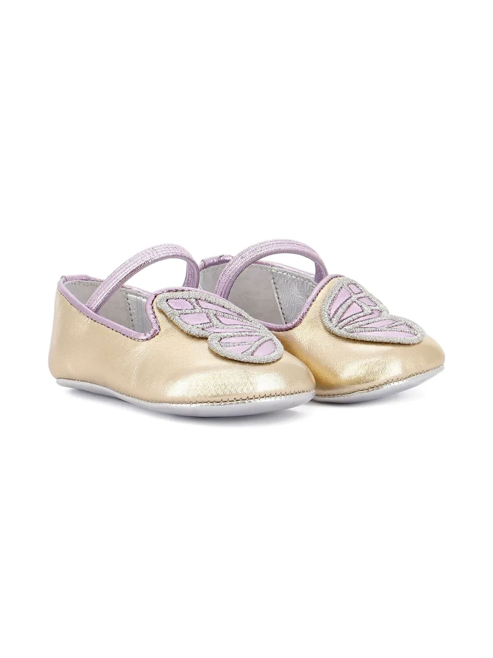 Sophia Webster Mini leather ballet flats | Gold | Image 1