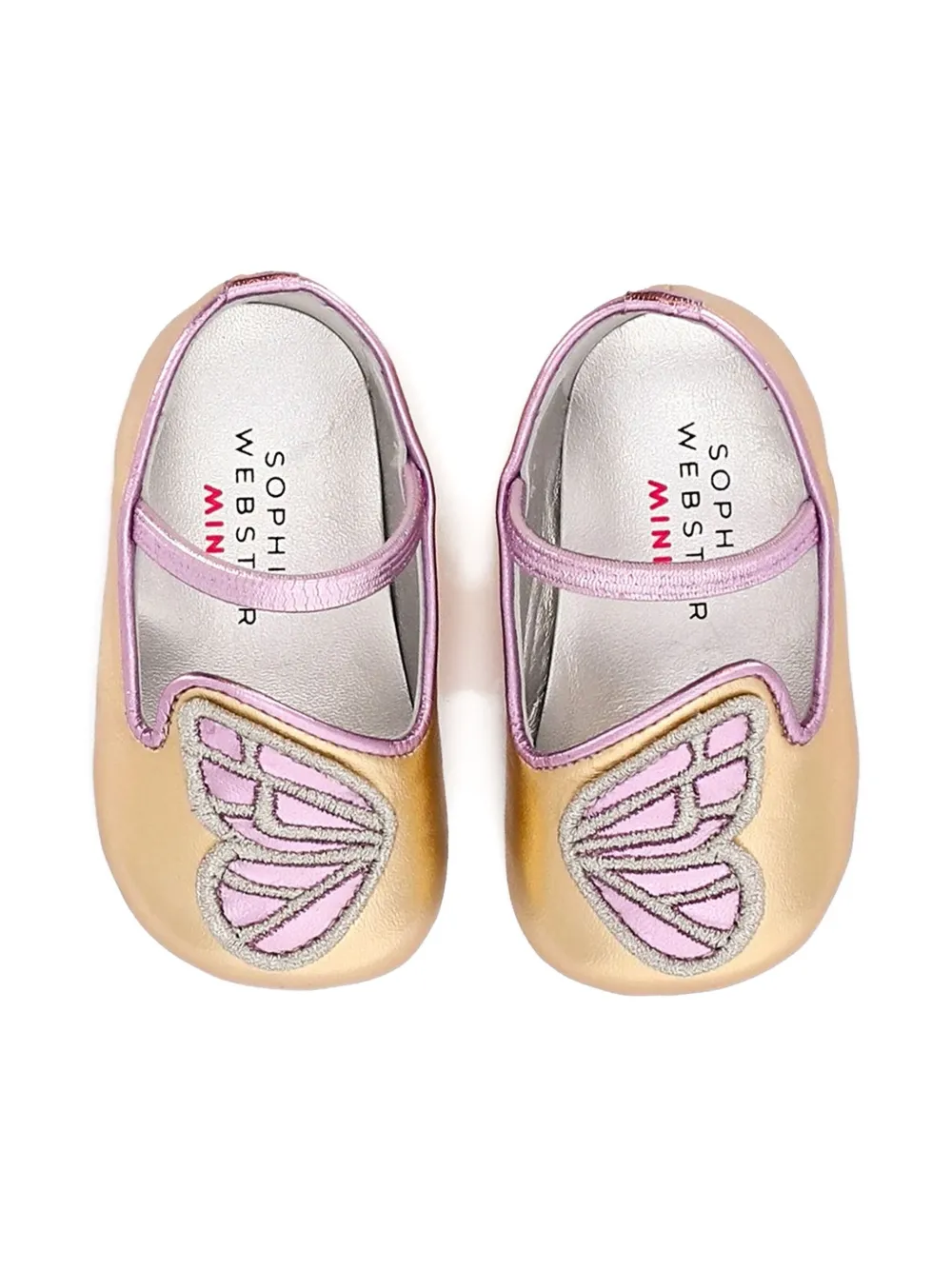 Sophia Webster Mini Leren ballerina's Goud