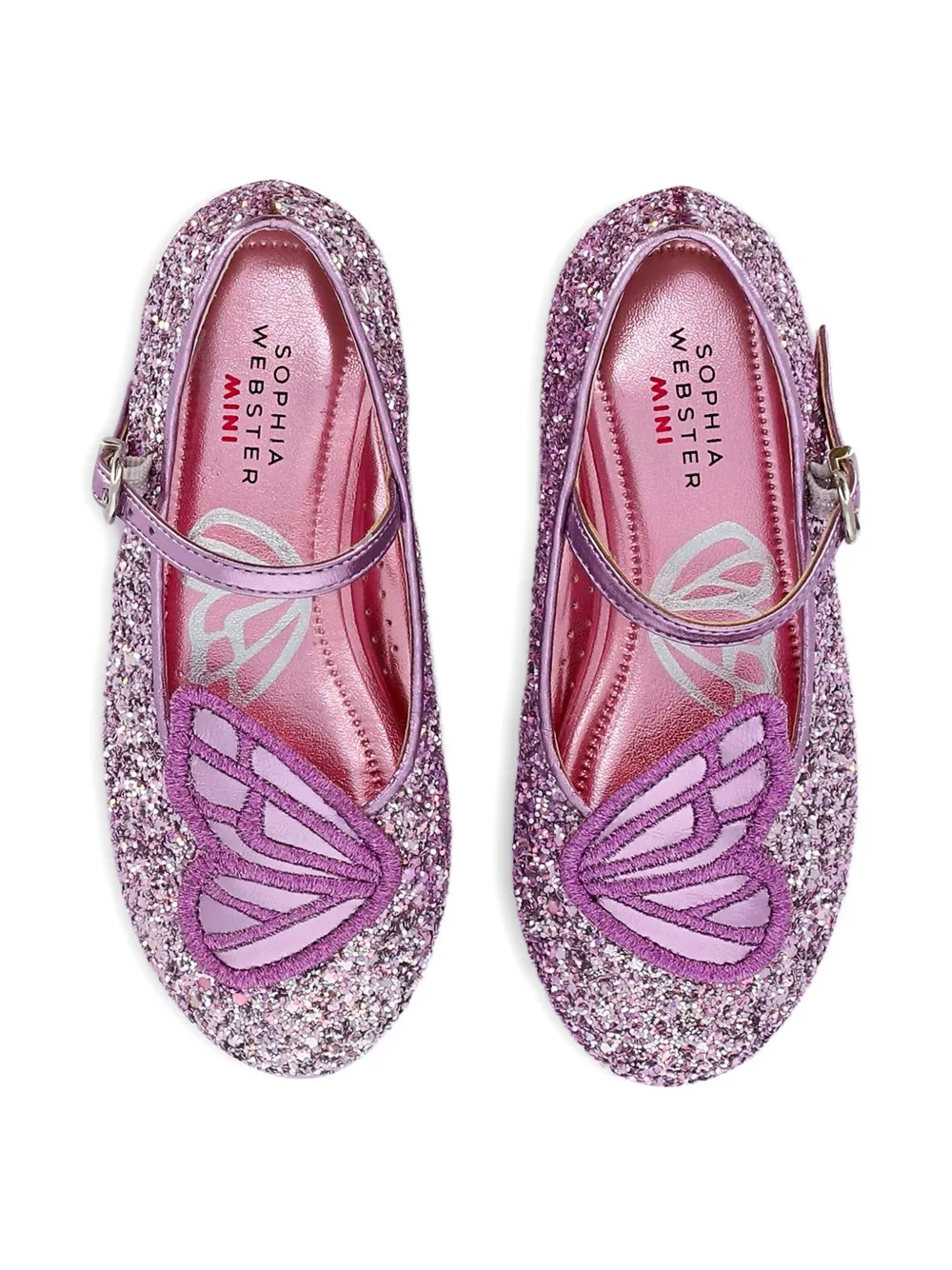 Sophia Webster Mini Butterfly ballerina's Paars