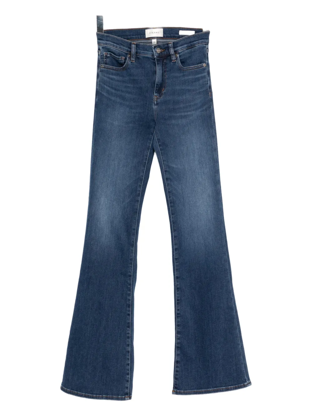 Frame Le Palazzo Crop Wide Leg Jeans In Mermaid In Blue