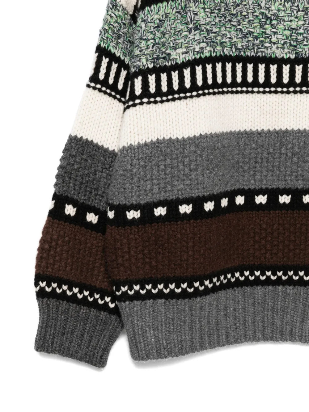 Liska Gestreept gebreid met textuur Grijs