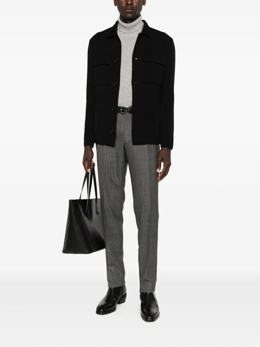 Lardini patch-pocket button-front jacket | Shirt Jackets | Image 2