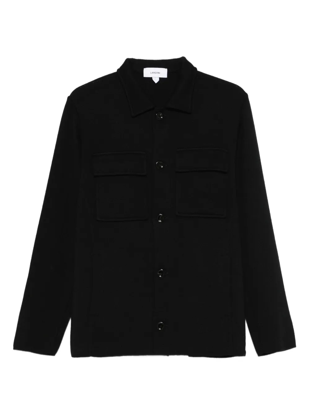 Lardini patch-pocket button-front jacket | Black | Image 1