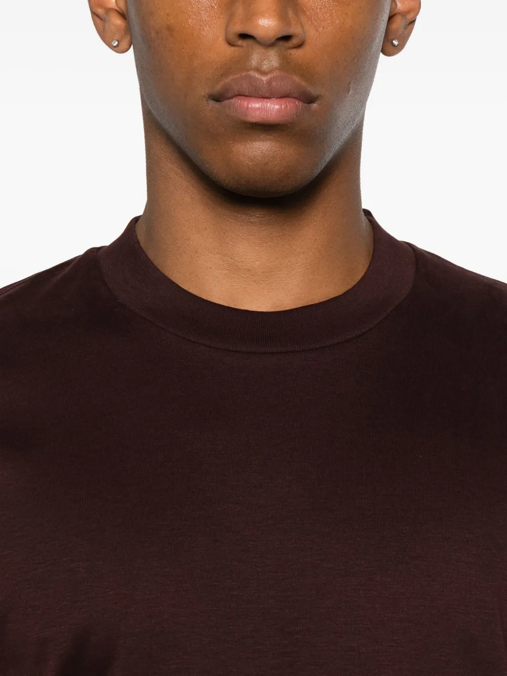 Sunspel Crew-neck T-shirt In Burgundy