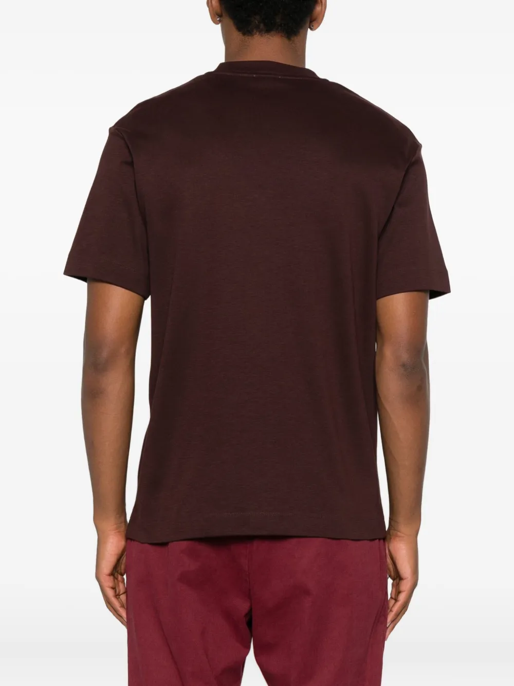 Sunspel Crew-neck T-shirt In Burgundy