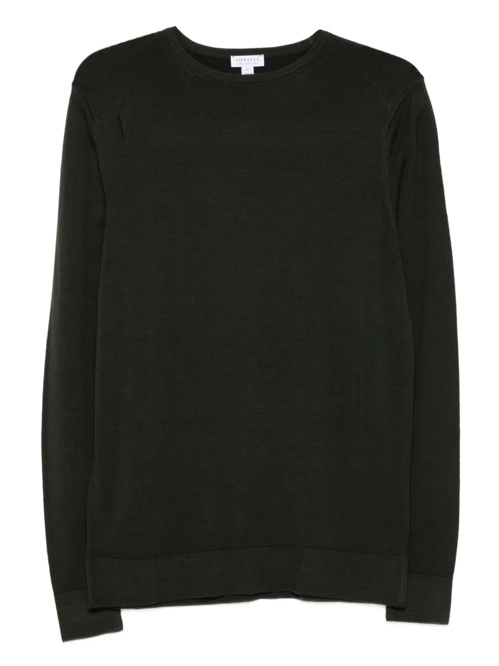 Sunspel Crew Neck Sweater In Green