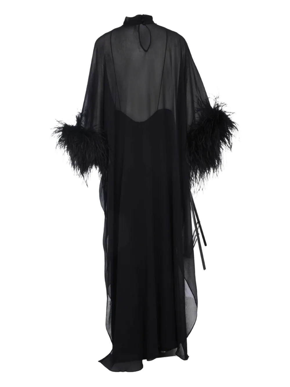 Taller Marmo feather-trim kaftan | Tunic Tops & Kaftans | Image 2