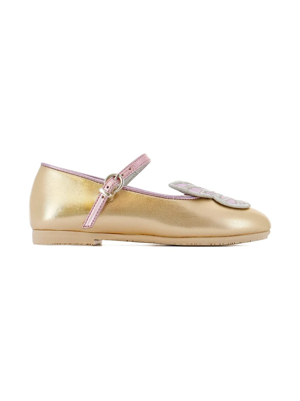 Sophia Webster Mini leather ballet flats - Goud