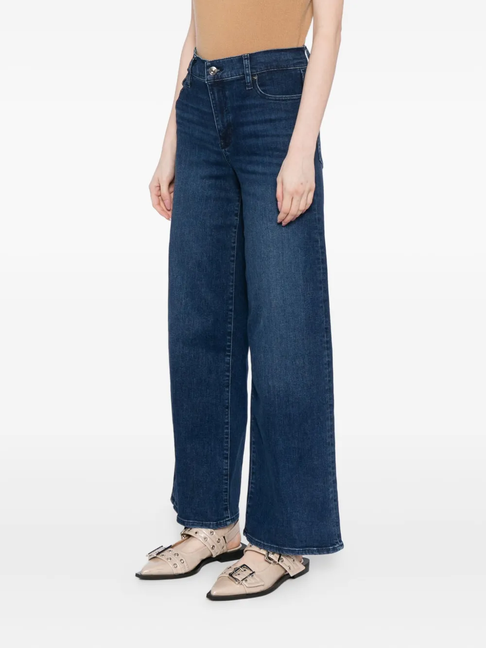 Frame Le Slim Palazzo Jeans In Blue
