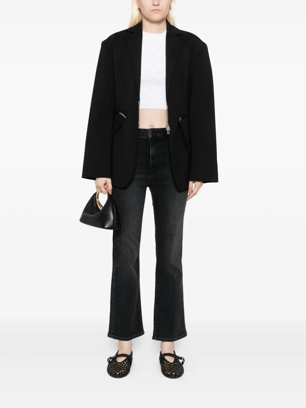 FRAME The Reboot cropped jeans - Zwart