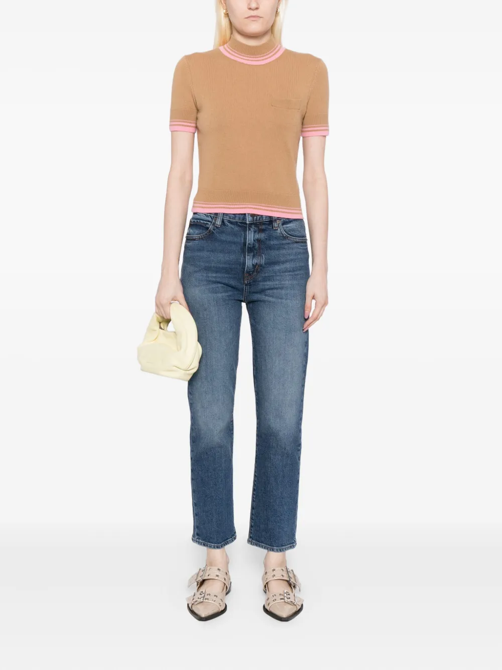 FRAME The Ruler cropped jeans - Blauw