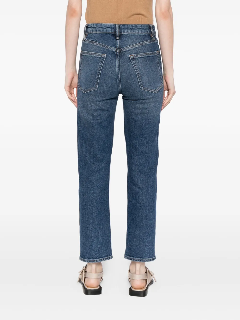 Frame The Ruler Cropped Jeans In Blue