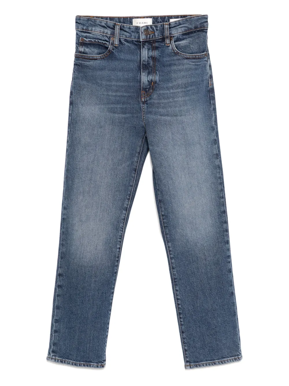 Frame The Ruler Cropped Jeans In Blue
