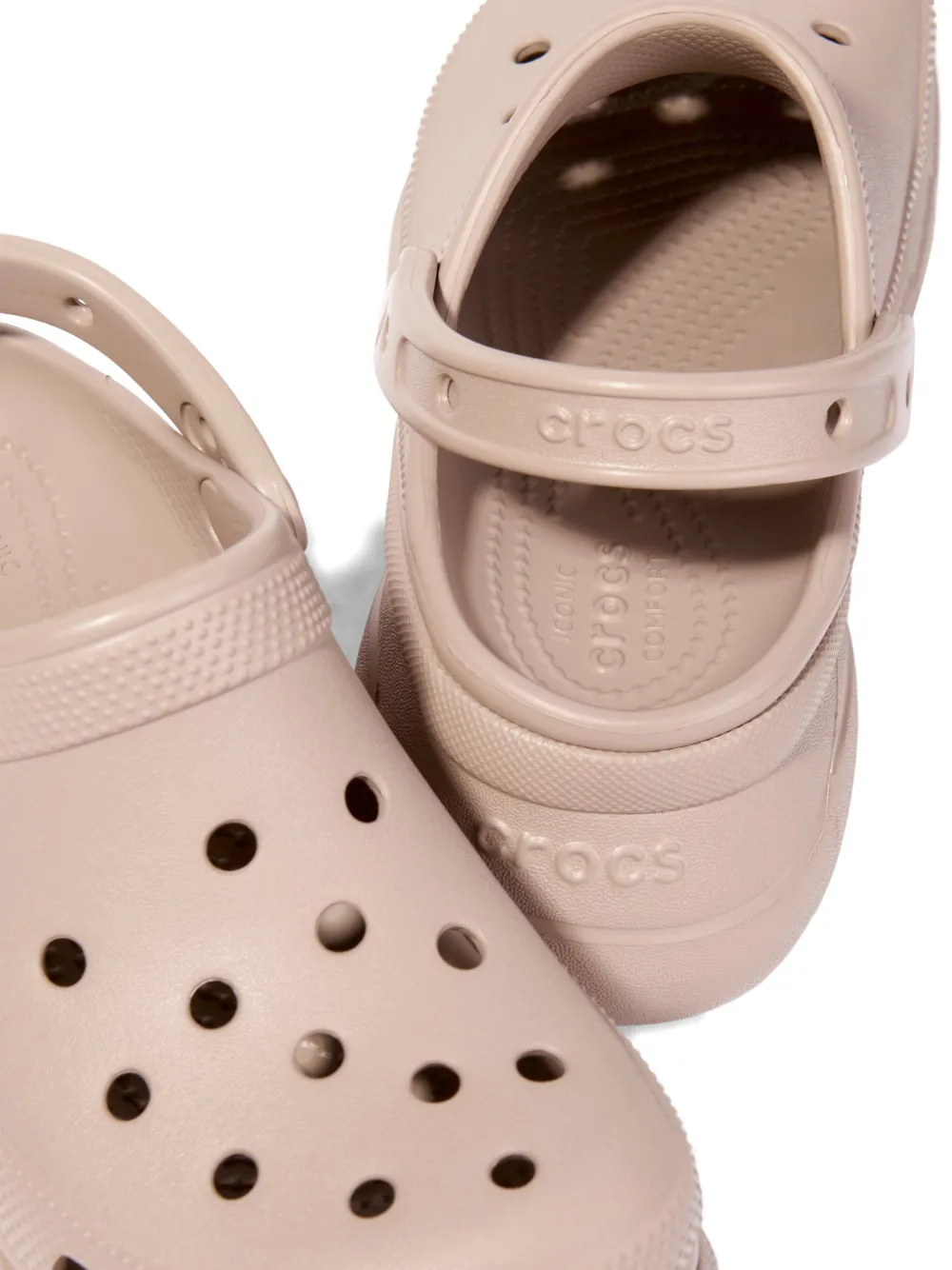 Crocs Platform Perforated Sandals In Pink