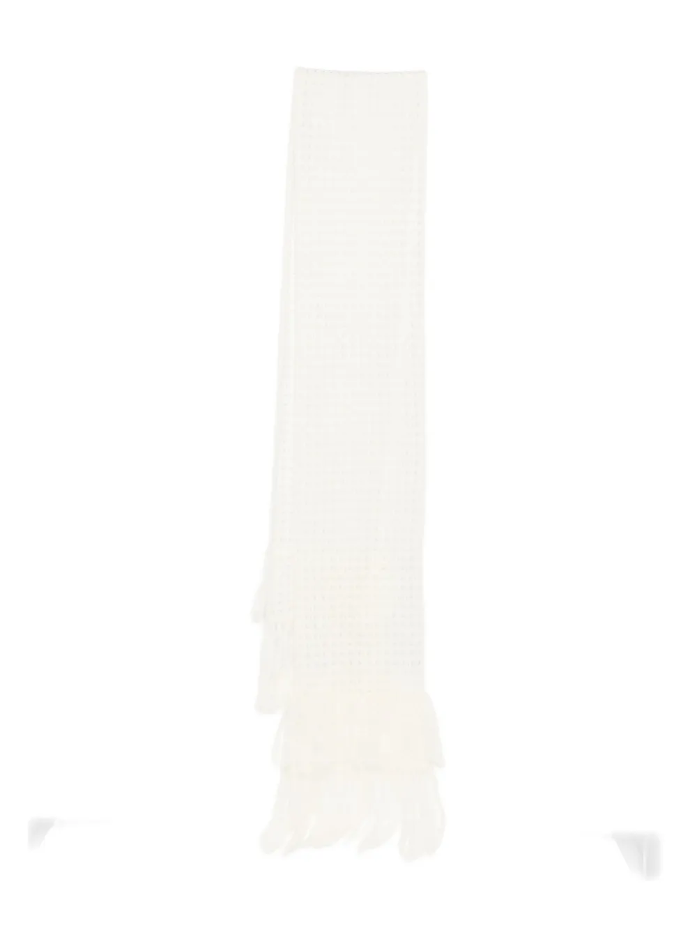 Fabiana Filippi fringed knit scarf | White | Image 1
