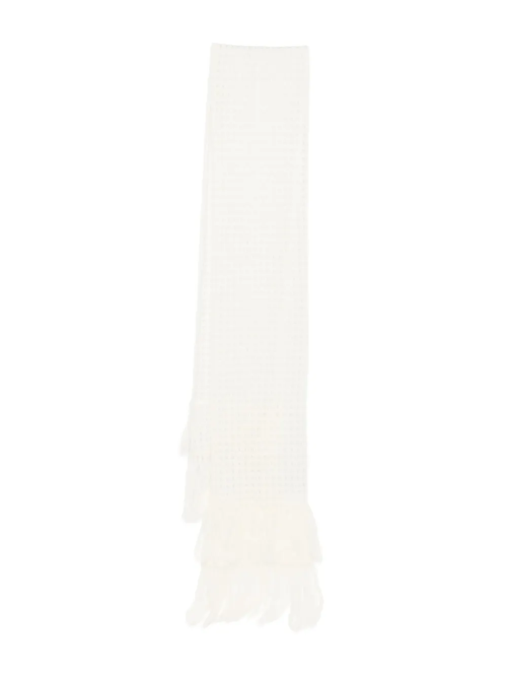 Fabiana Filippi fringed knit scarf - Bianco
