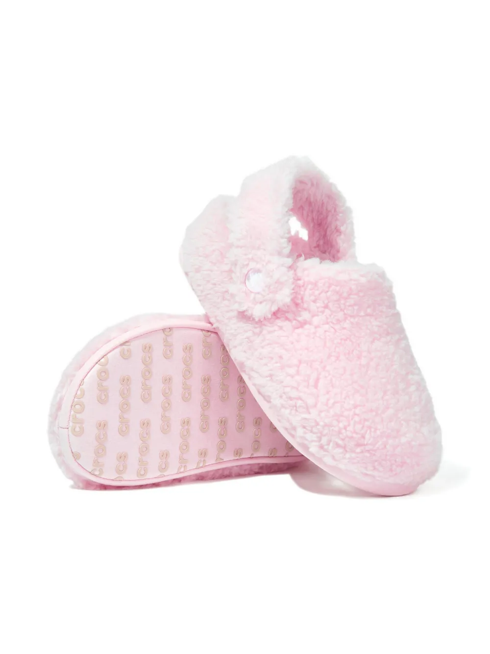 Crocs Kids Cozzzy faux-fur shearling slippers - Roze
