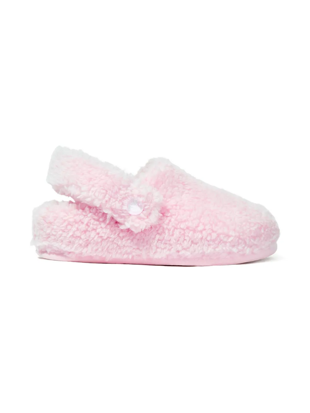 Crocs Kids Cozzzy slippers met imitatiebont Roze