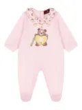 Aigner Kids teddy bear-print babygrow - Pink