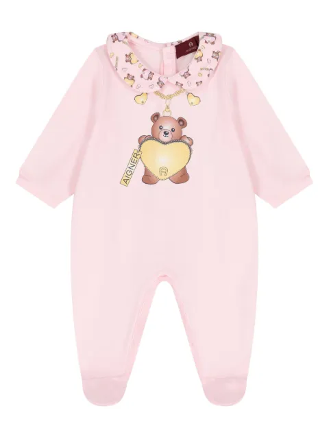 Aigner Kids teddy bear-print babygrow