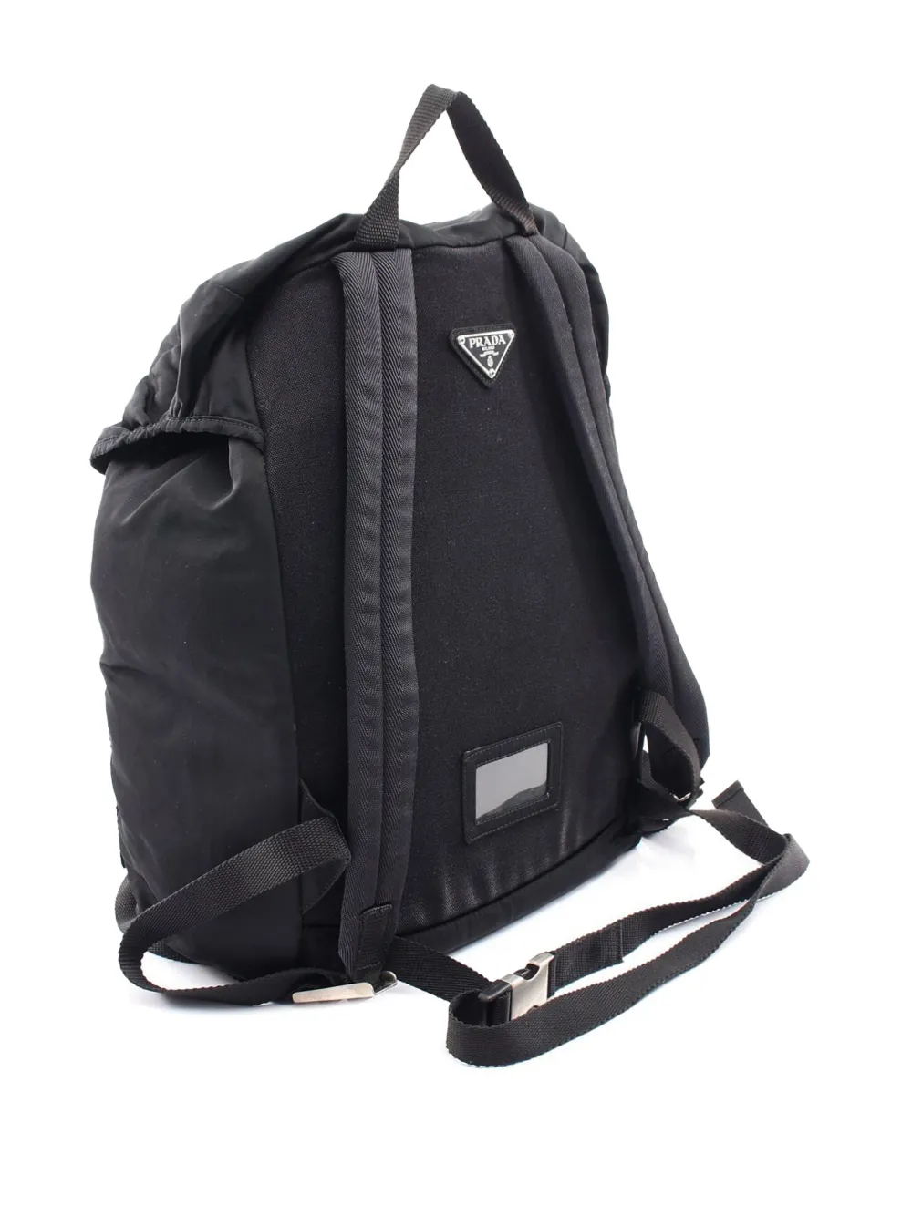 Pre-owned Prada 2000-2013 Tessuto Montagna Double Buckle Backpack In Black