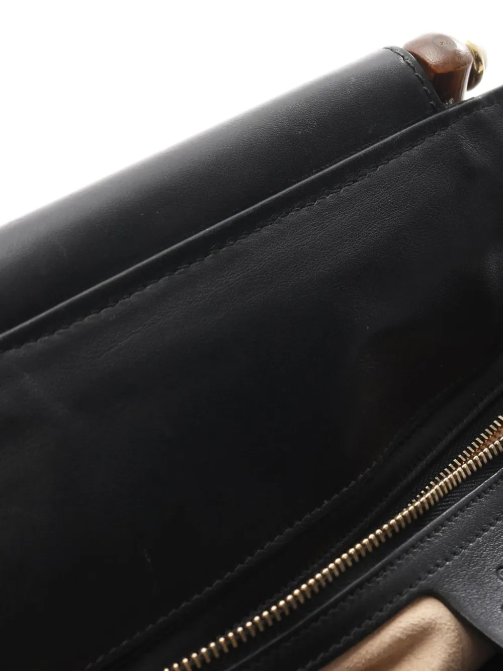 Gucci Pre-Owned 2016-2025 Small Leather Bamboo Nymphaea satchel | Pre-Owned | Image 2