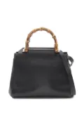 Gucci Pre-Owned 2016-2025 Small Leather Bamboo Nymphaea satchel - Black