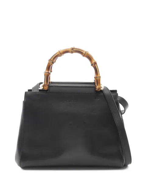 Gucci Pre-Owned 2016-2025 스몰 레더 뱀부 님파에아 사첼 백