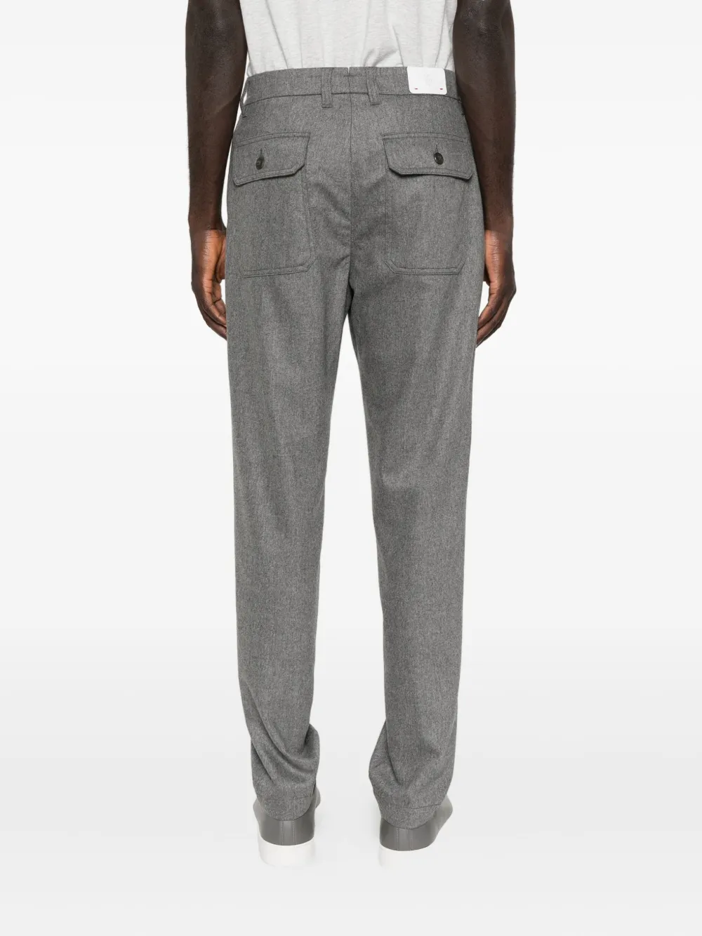Eleventy Pleated Wool Trousers In Gray