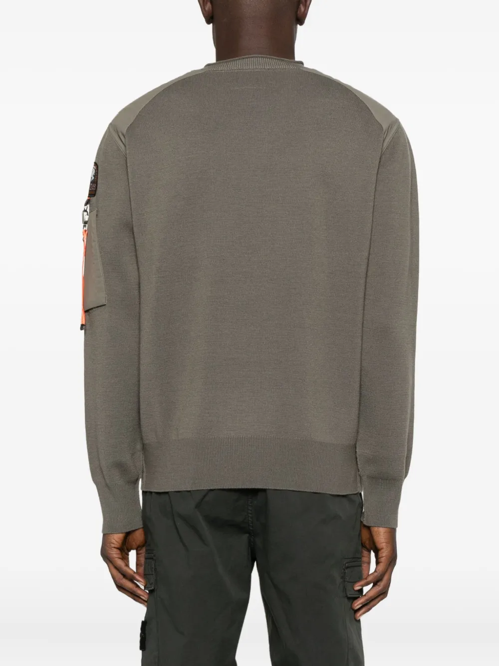 Parajumpers Crew-neck Panelled Sweatshirt In Brown