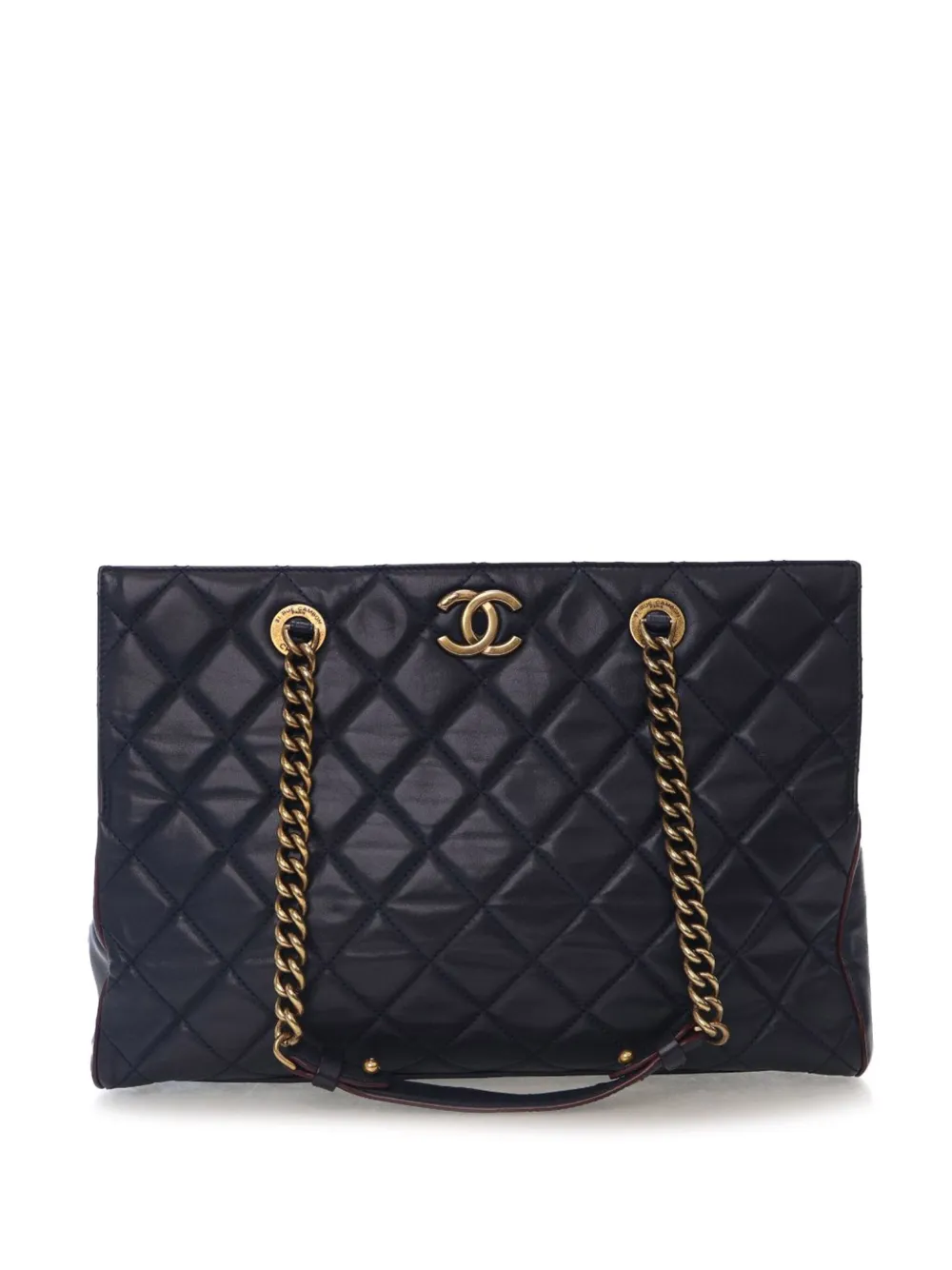 CHANEL Pre-Owned 2012 Quilted Calfskin Perfect Edge tote bag - ブルー CHANEL Pre-Owned 2012 Quilted Calfskin Perfect Edge tote bag - ブルー
