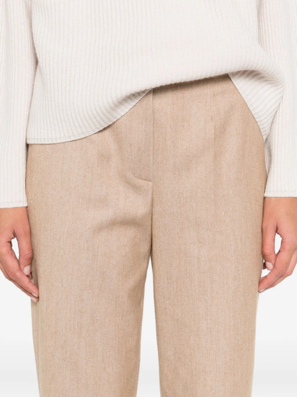 Margon Metamorfosi Cropped Trousers In Neutral