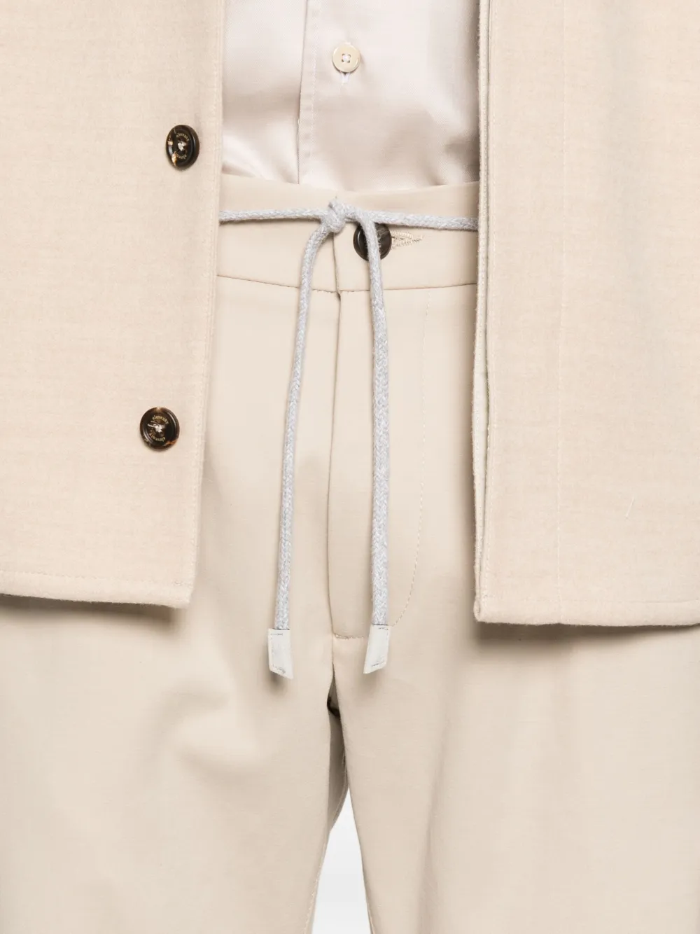 Eleventy Broek met trekkoord Beige