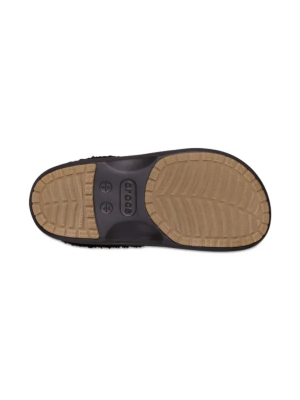 Crocs Kids fur-trim Slippers | Black | FARFETCH GE display picture 1