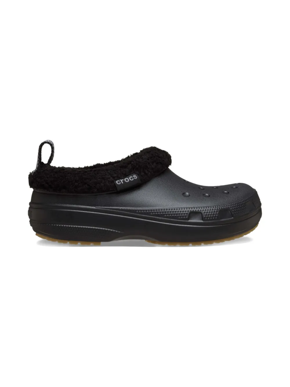 Crocs Kids fur-trim slippers - Nero